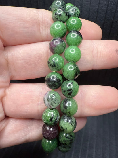 Ruby in zoisite Bracelet 8mm
