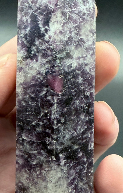 Lepidolite with Pink Tourmaline Tower – 13cm | 175g - Crystal wonderland By Lisa