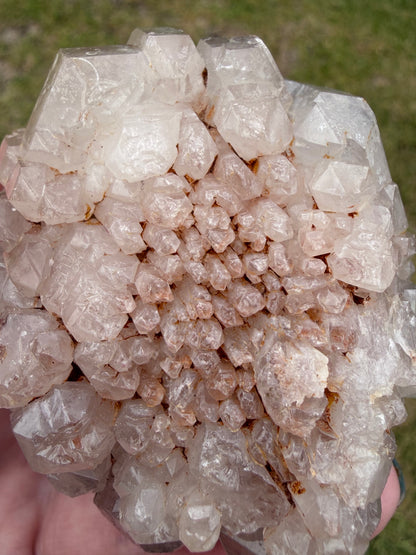 Hematoid Clear Quartz Cluster (Iron-Stained Quartz) – 222g | 6.2 × 5cm