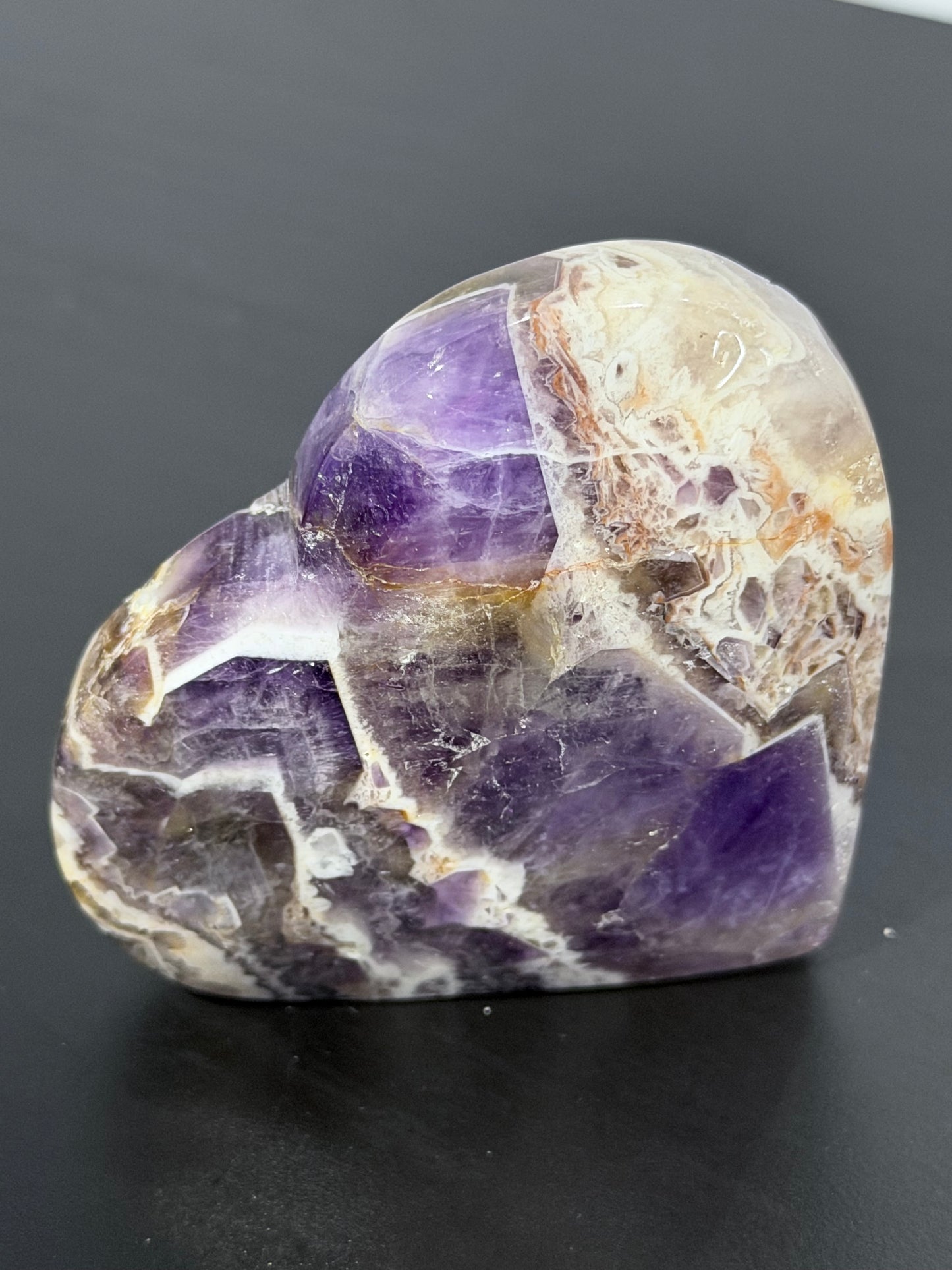 Chevron Amethyst Heart – Self Standing D