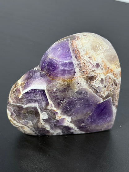 Chevron Amethyst Heart – Self Standing D