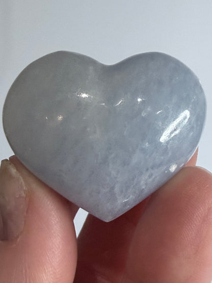 Blue Calcite Heart – 4cm (Intuitively Chosen)