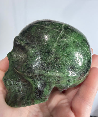 Ruby in Zoisite Skull (UV Reactive) – Large | 757g