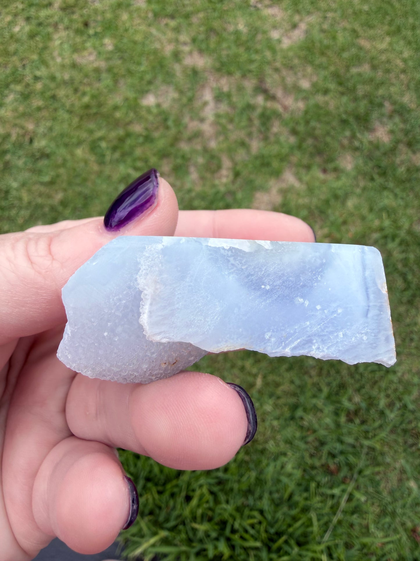 Blue Lace Agate Druzy Freeform – 71g