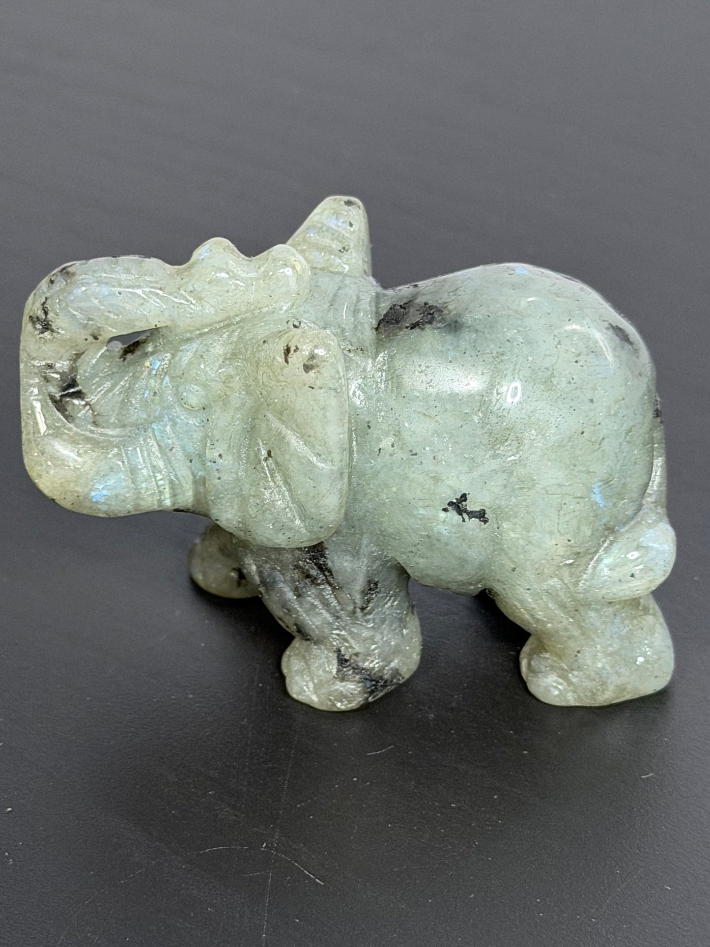 Labradorite Elephant Carving