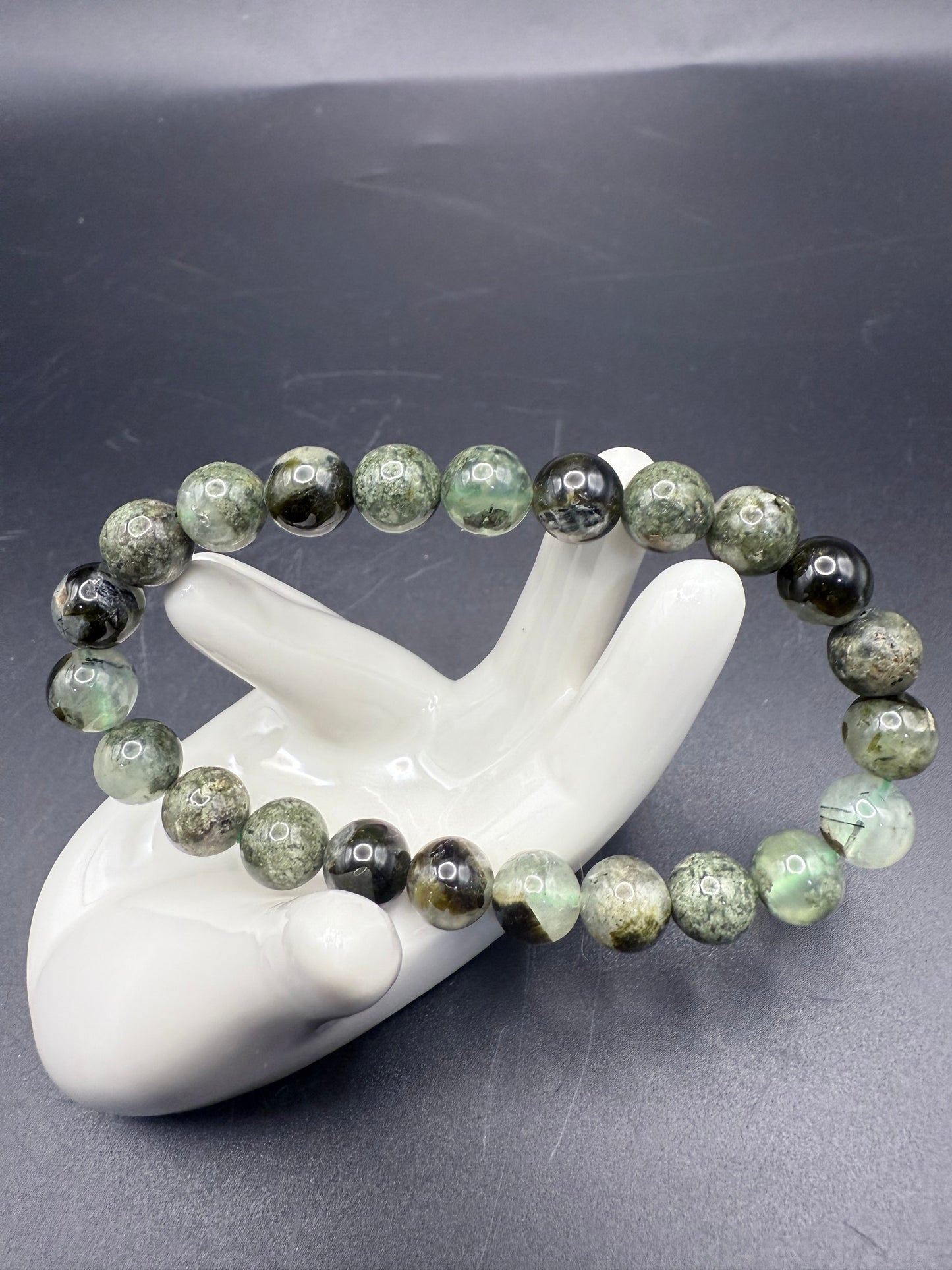 💚✨ Prehnite with Epidote Bracelet ✨💚