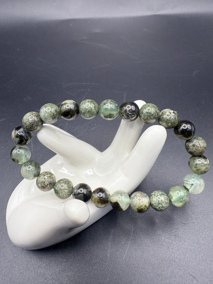 Prehnite with Epidote Bracelet