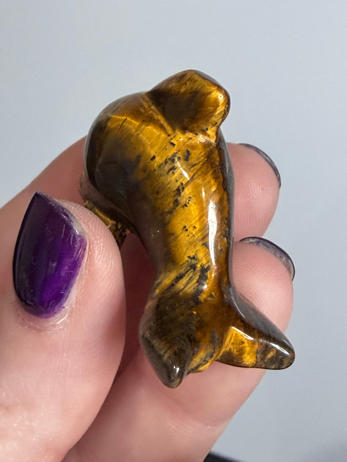 Tiger’s Eye Dolphin Carving