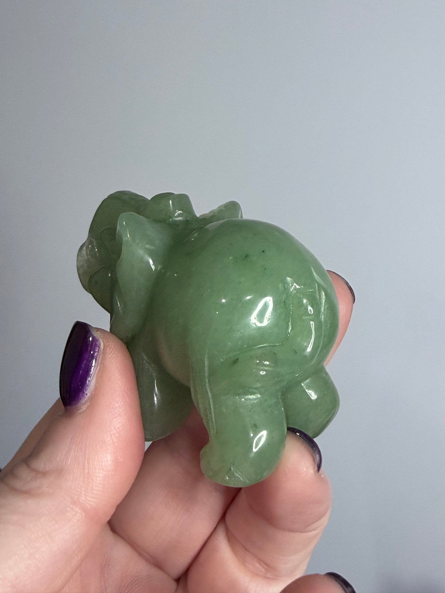 Green Aventurine Elephant Carving