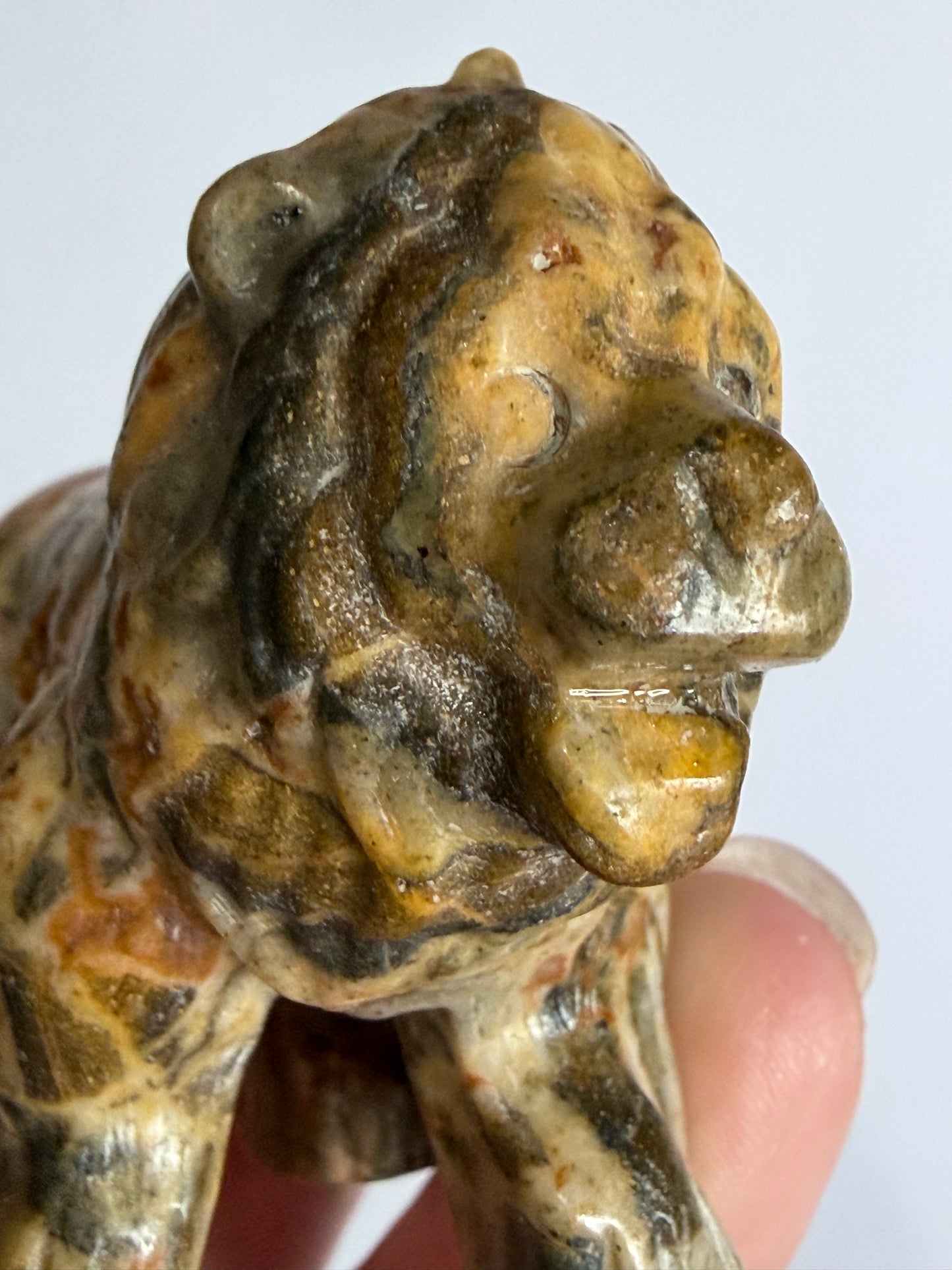 Madagascar Jasper Lion Carving – 7 × 6 cm
