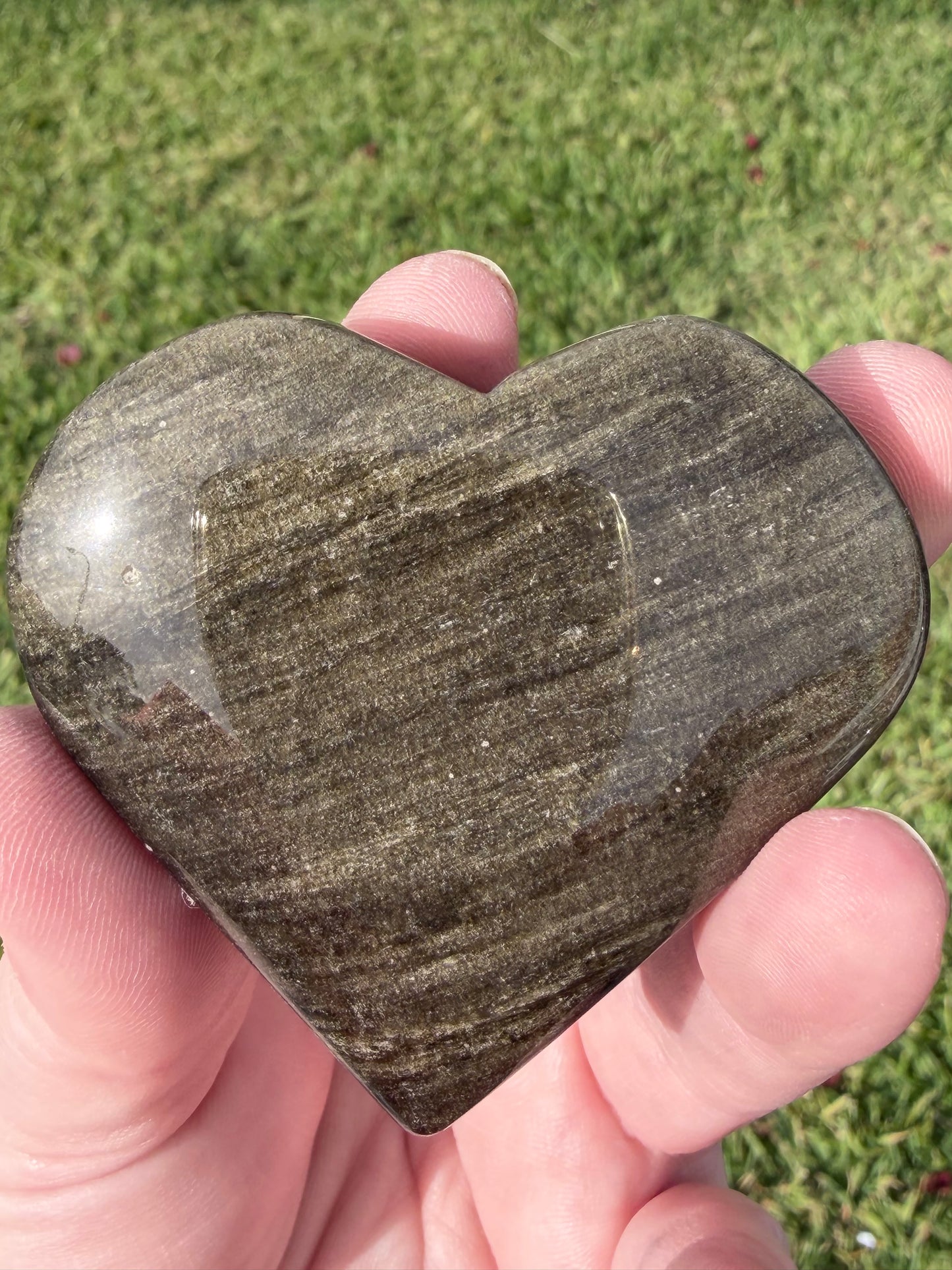 Gold Sheen Obsidian Heart – 6.4cm
