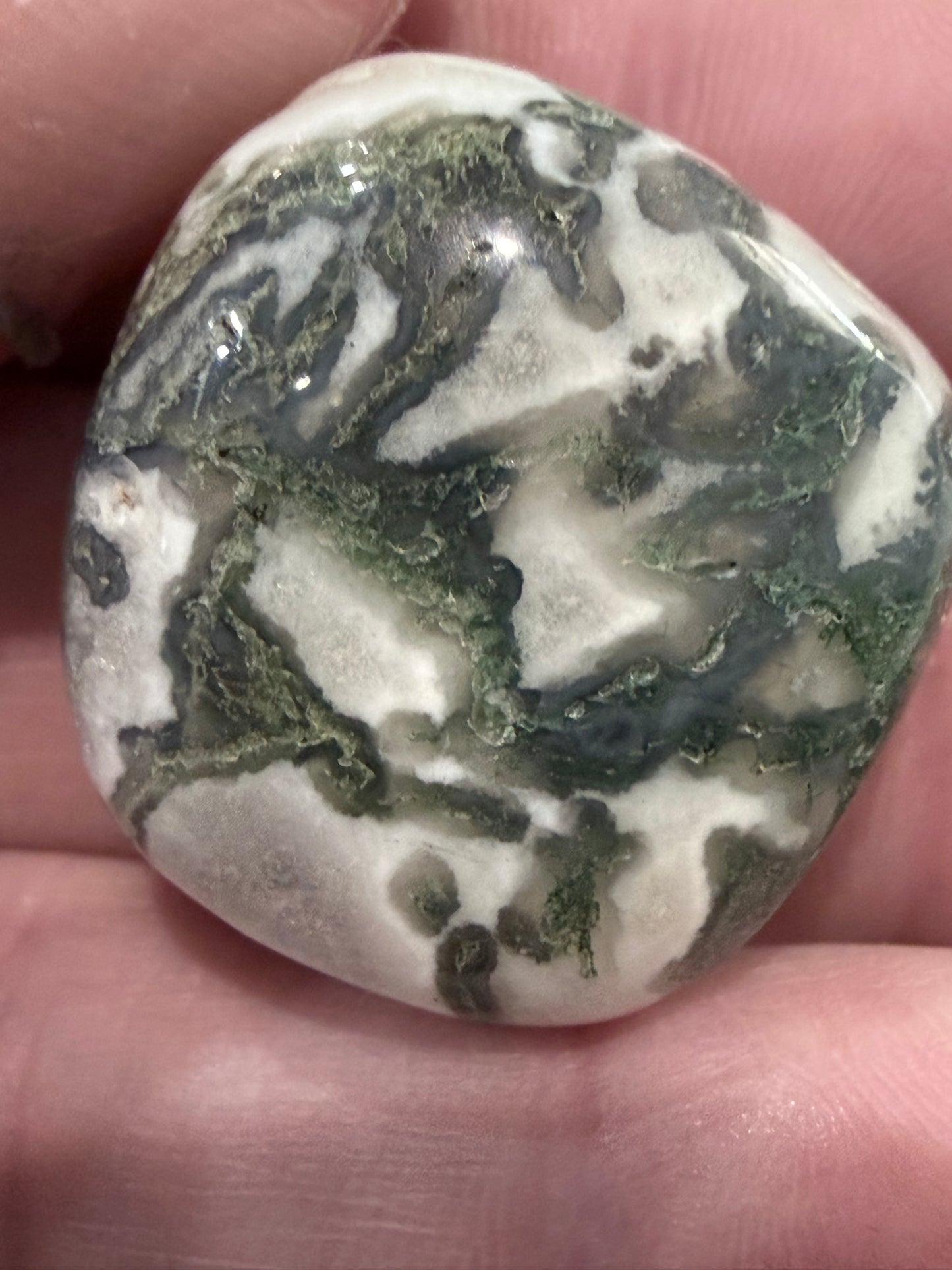Moss Agate Tumble – Intuitively Chosen