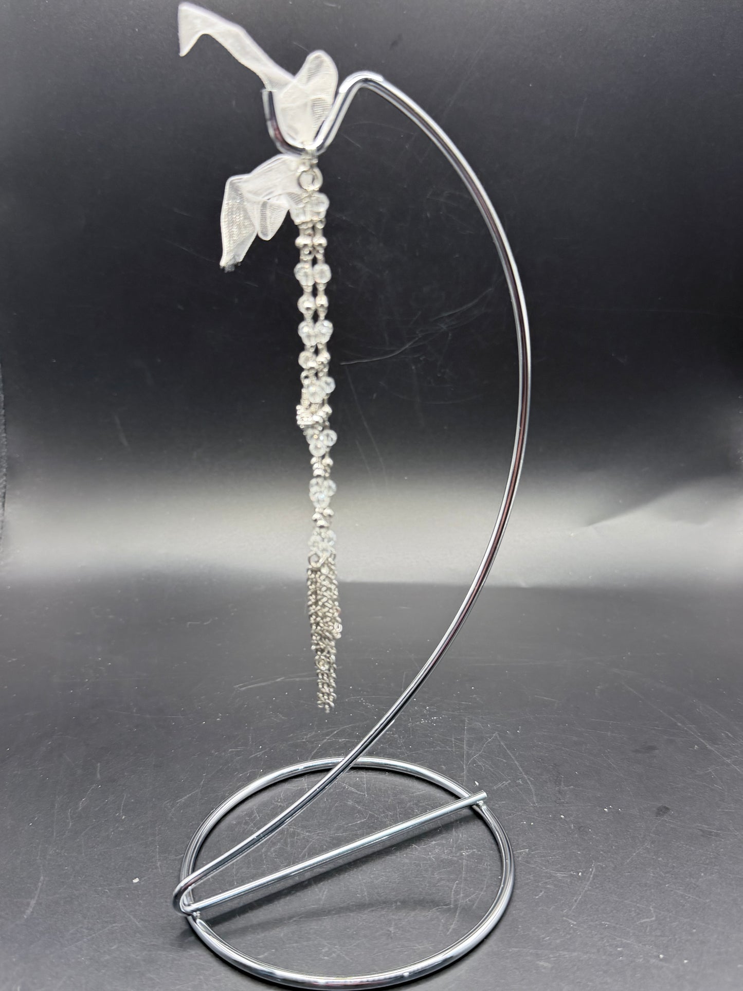 Hanging Sphere Display Stand Silver (Sphere not included)