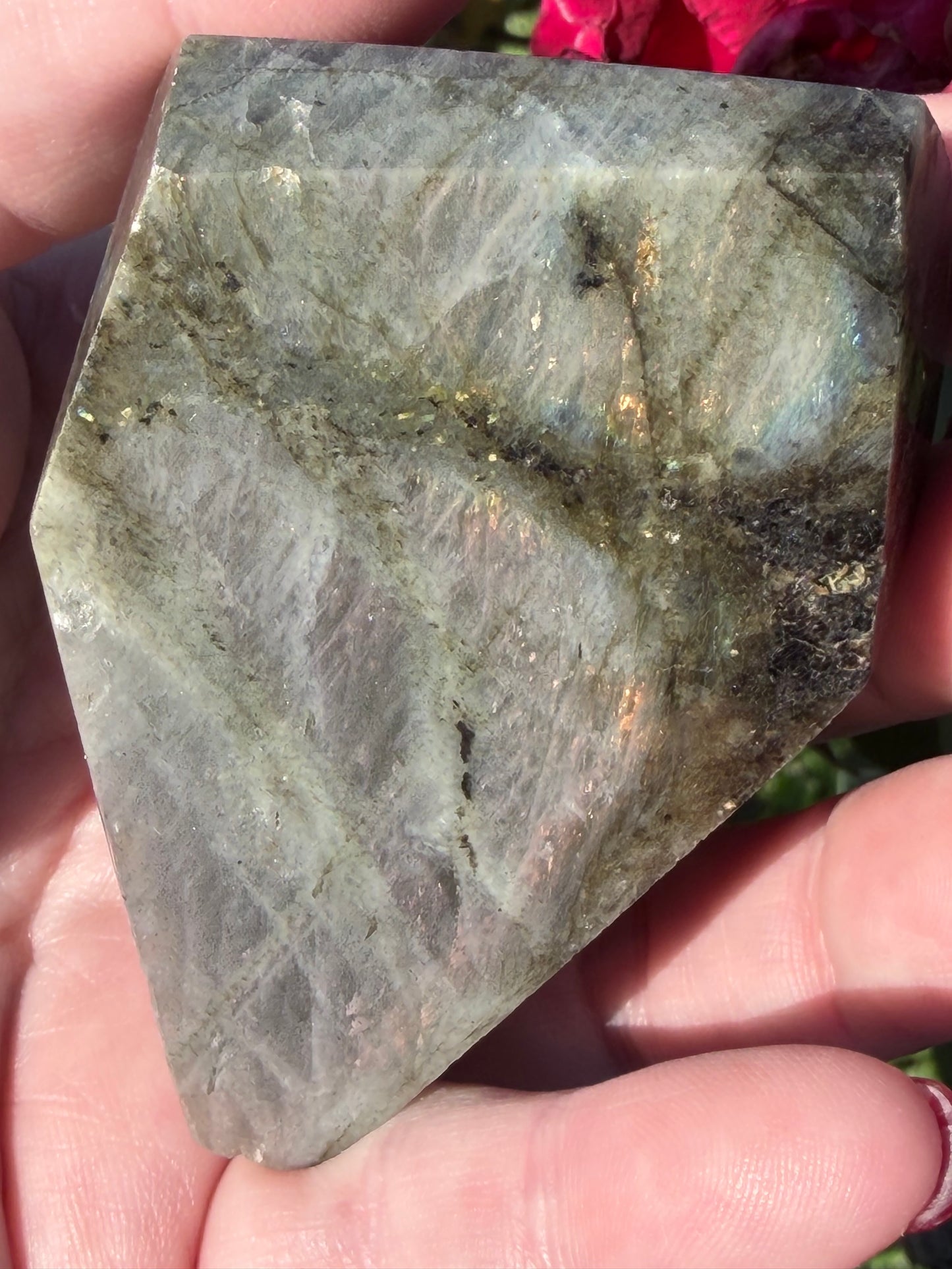 Labradorite Crystal Freeform – Copper Flash | 157g H
