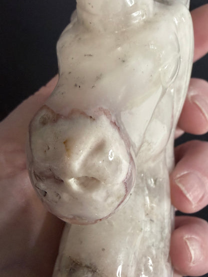 Flower Agate Unicorn Carving – 10cm | 351g