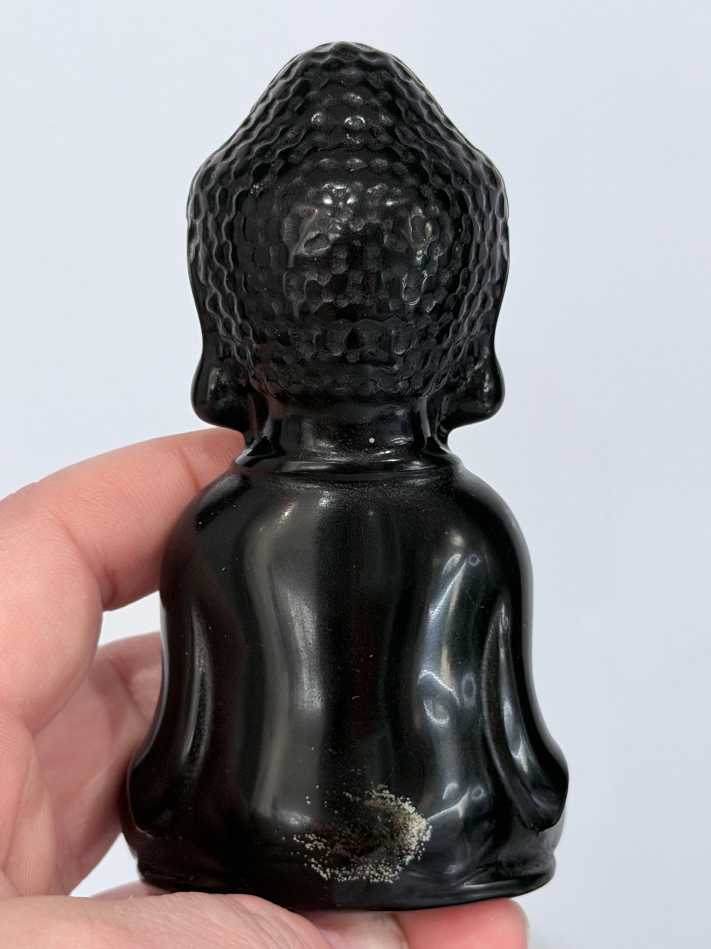 Black Obsidian Buddha Crystal Carving – 10cm