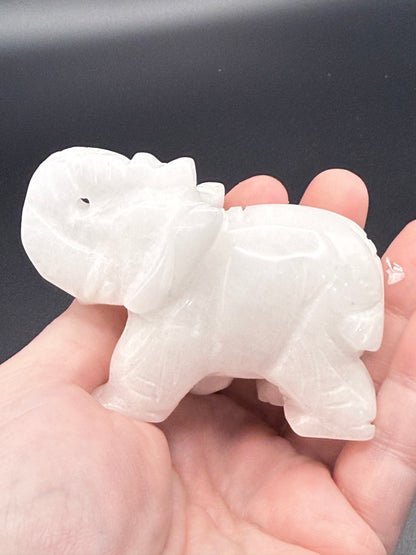 Milky Quartz Elephant