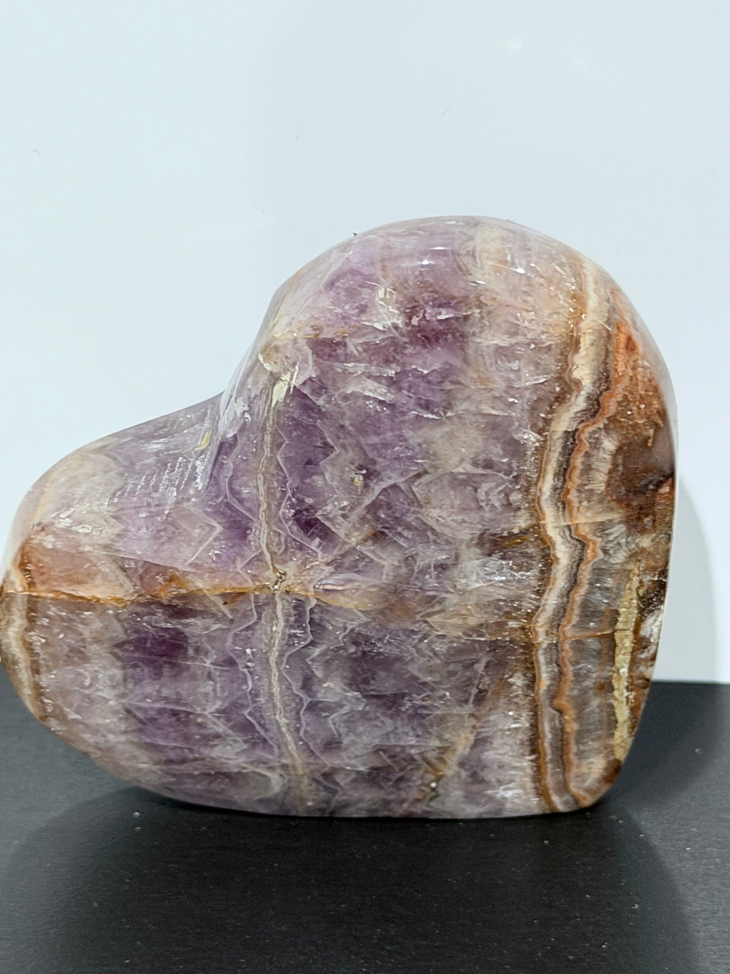 Amethyst & Agate heart J