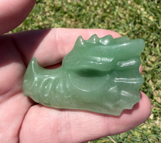 Green Aventurine Dragon Head