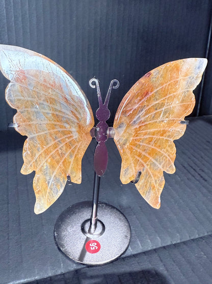 Golden Healer Quartz Butterfly