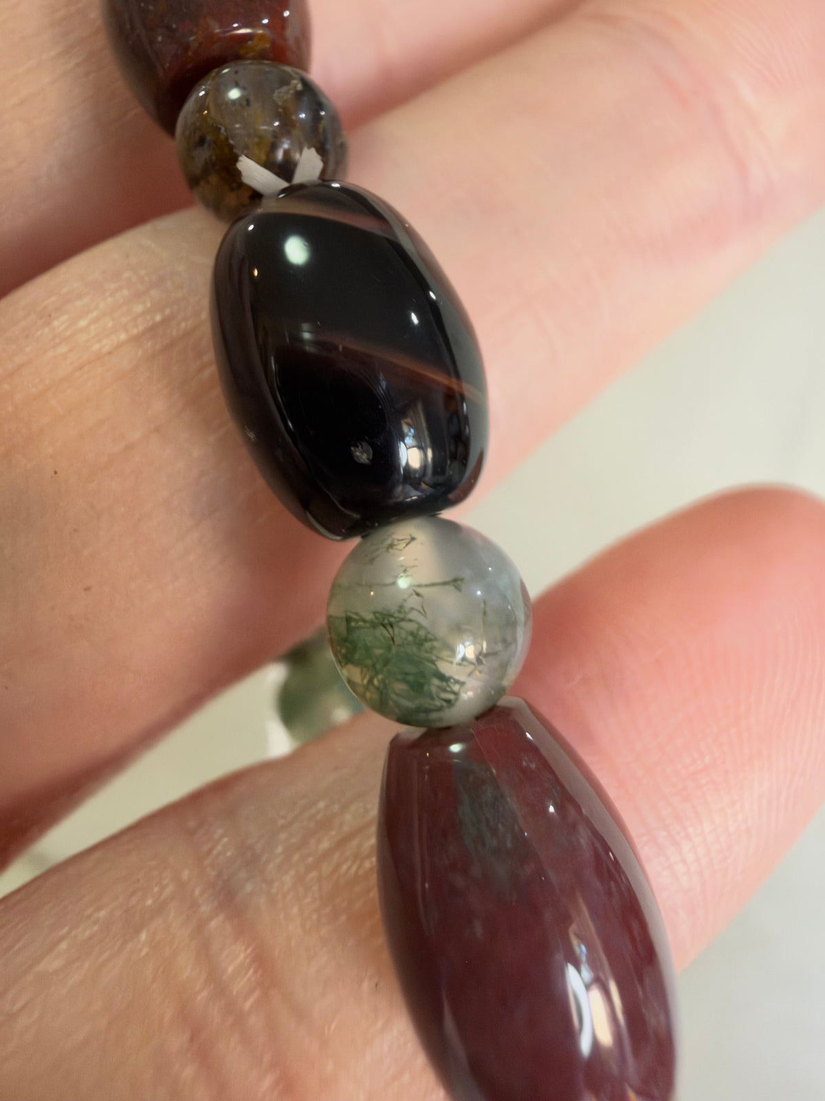 Ocean Jasper Bracelet – Oval & Round Beads