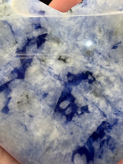 Dumortierite Heart – Includes Stand