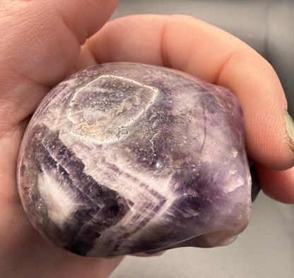 Dream Amethyst Skull Carving – 130g | 5.6 × 4.2cm