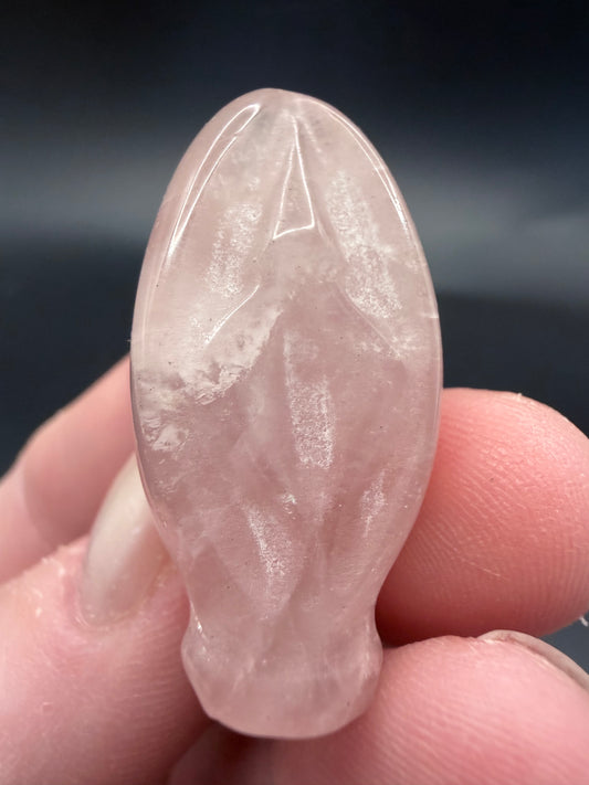 Rose Quartz Source of Life Carving