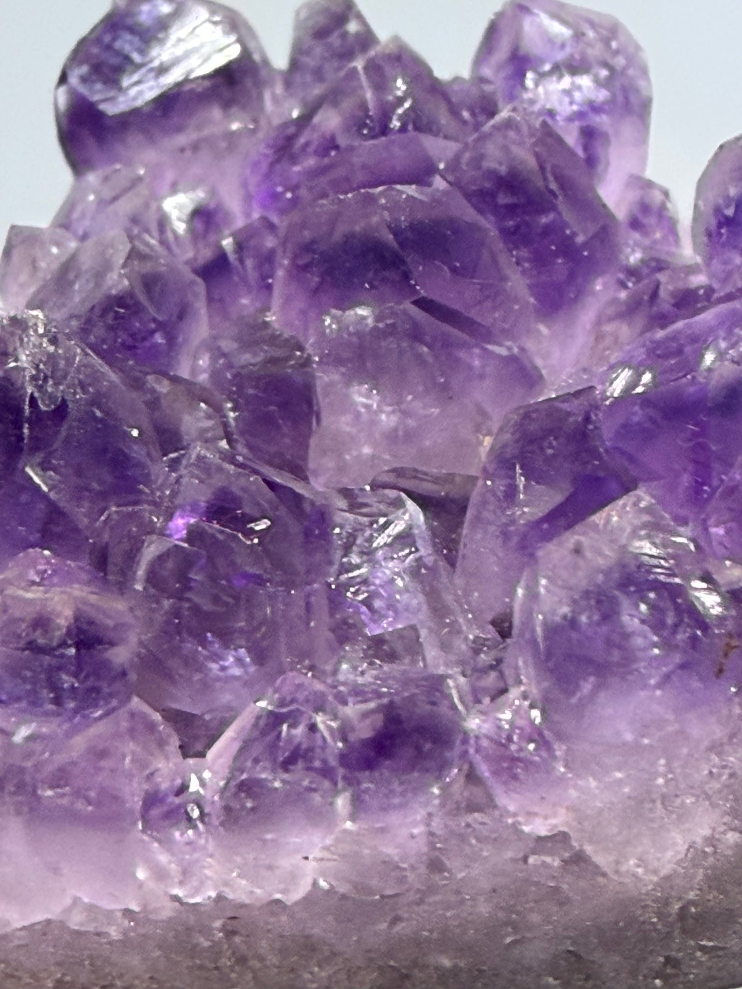 Amethyst Druzy Heart Cluster With Stand (A)