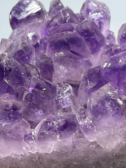 Amethyst Druzy Heart Cluster With Stand (A)