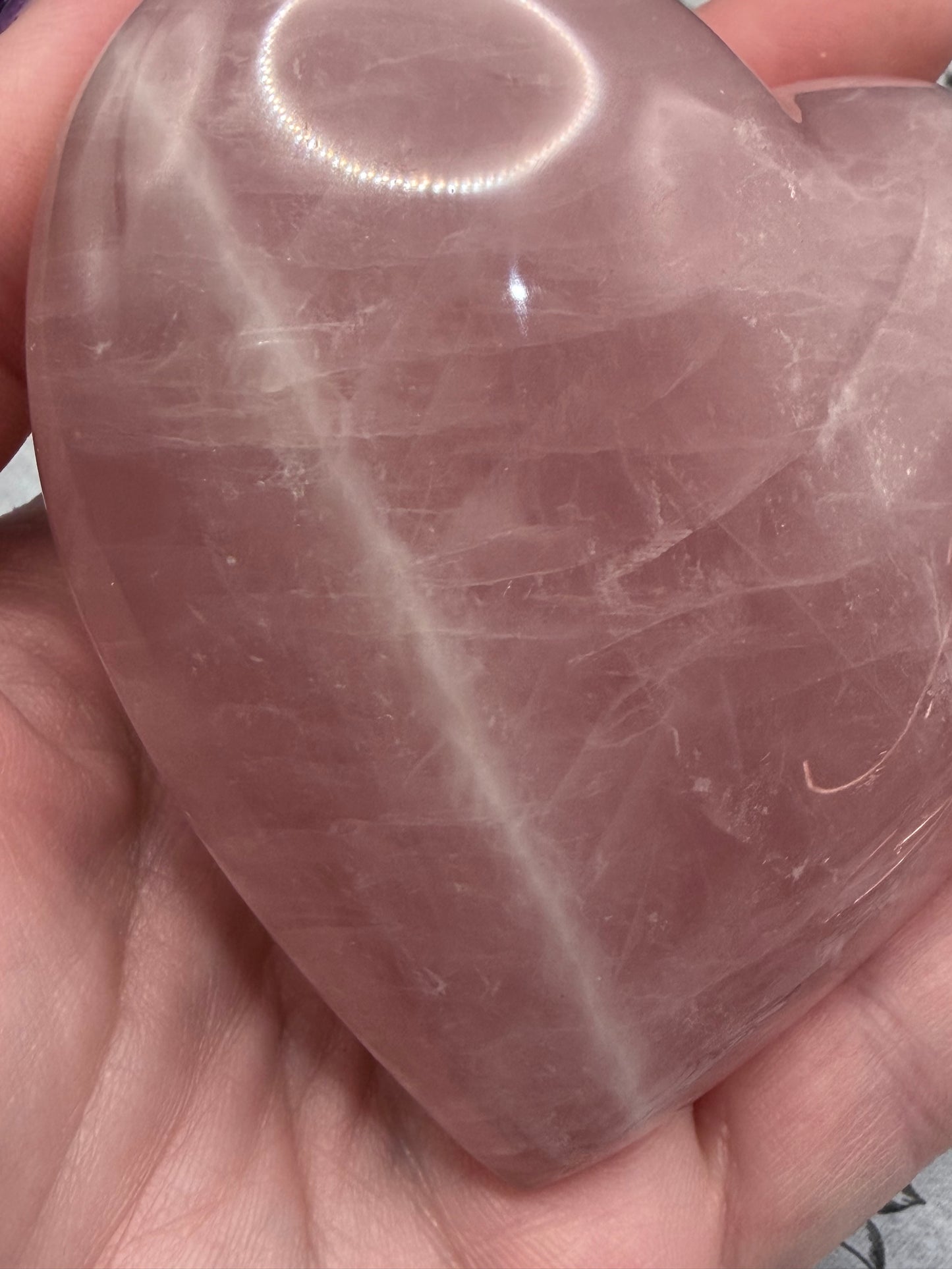 Large Rose Quartz Heart with Stand – Love & Heart Healing (314g | 8.8 × 8.3cm)