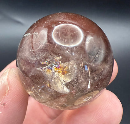 Smoky Quartz Sphere with Rainbows – 60g | 3.5cm A