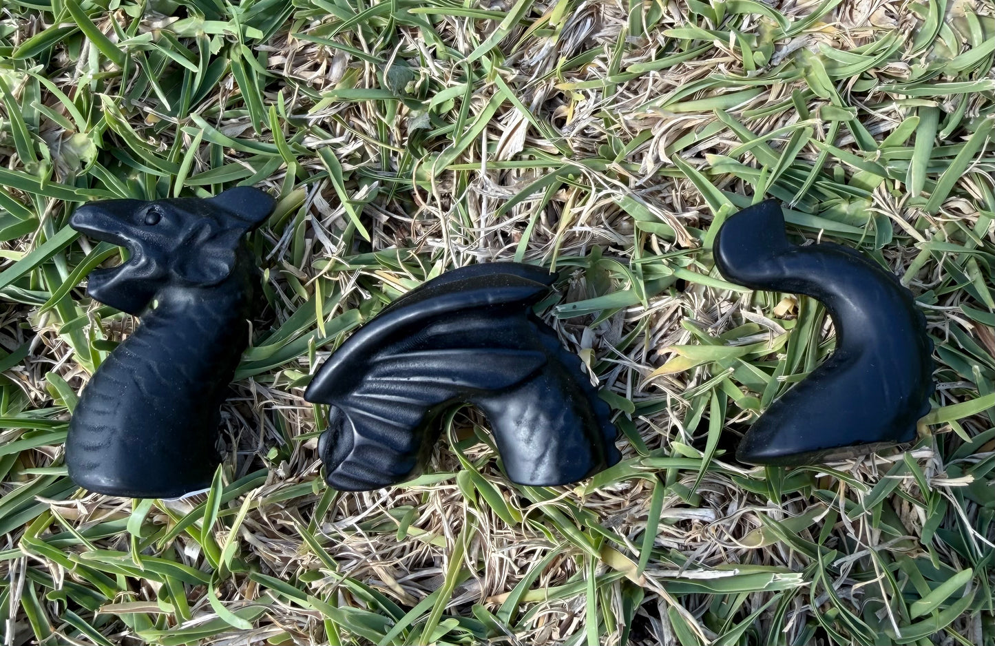 Black Obsidian Dragon Carving