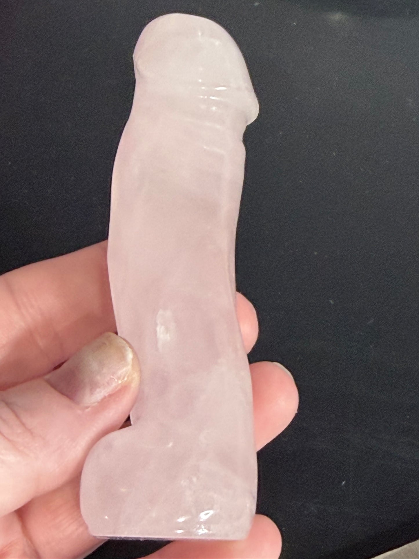 Rose Quartz Willy Carving – 10cm