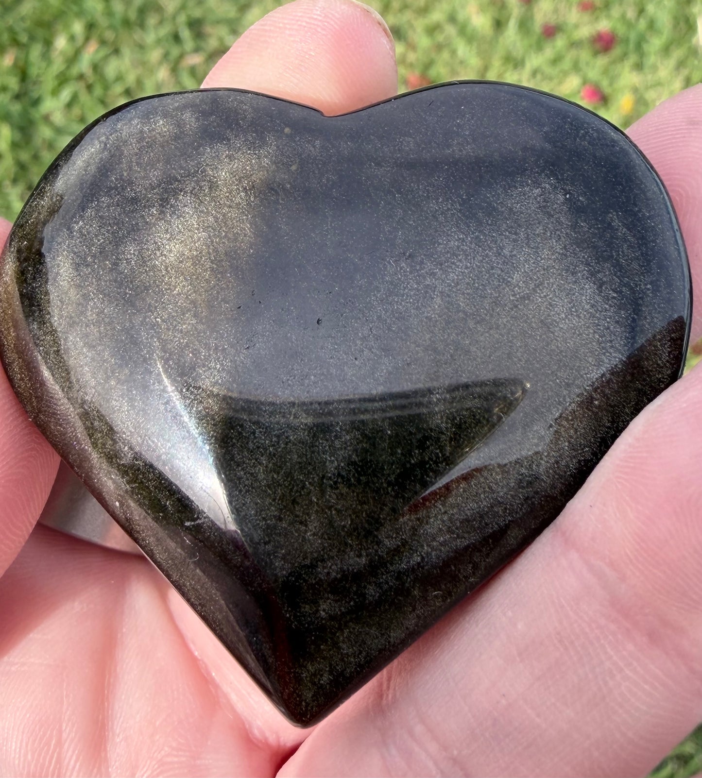 Gold Sheen Obsidian Heart – 7cm