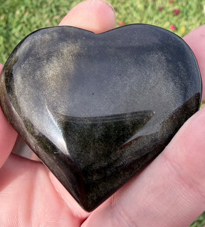 Gold Sheen Obsidian Heart – 7cm