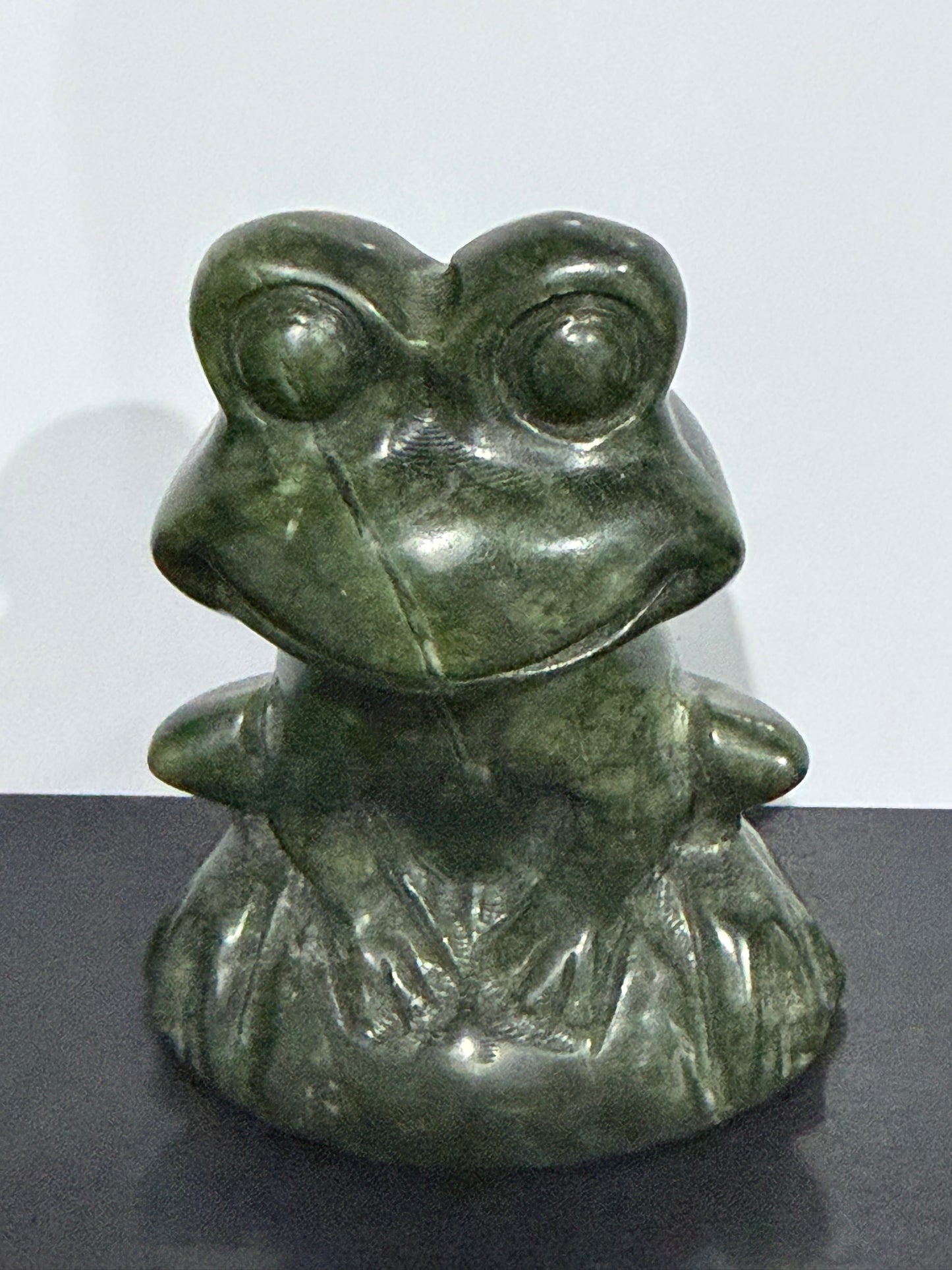 Serpentine Frog Carving