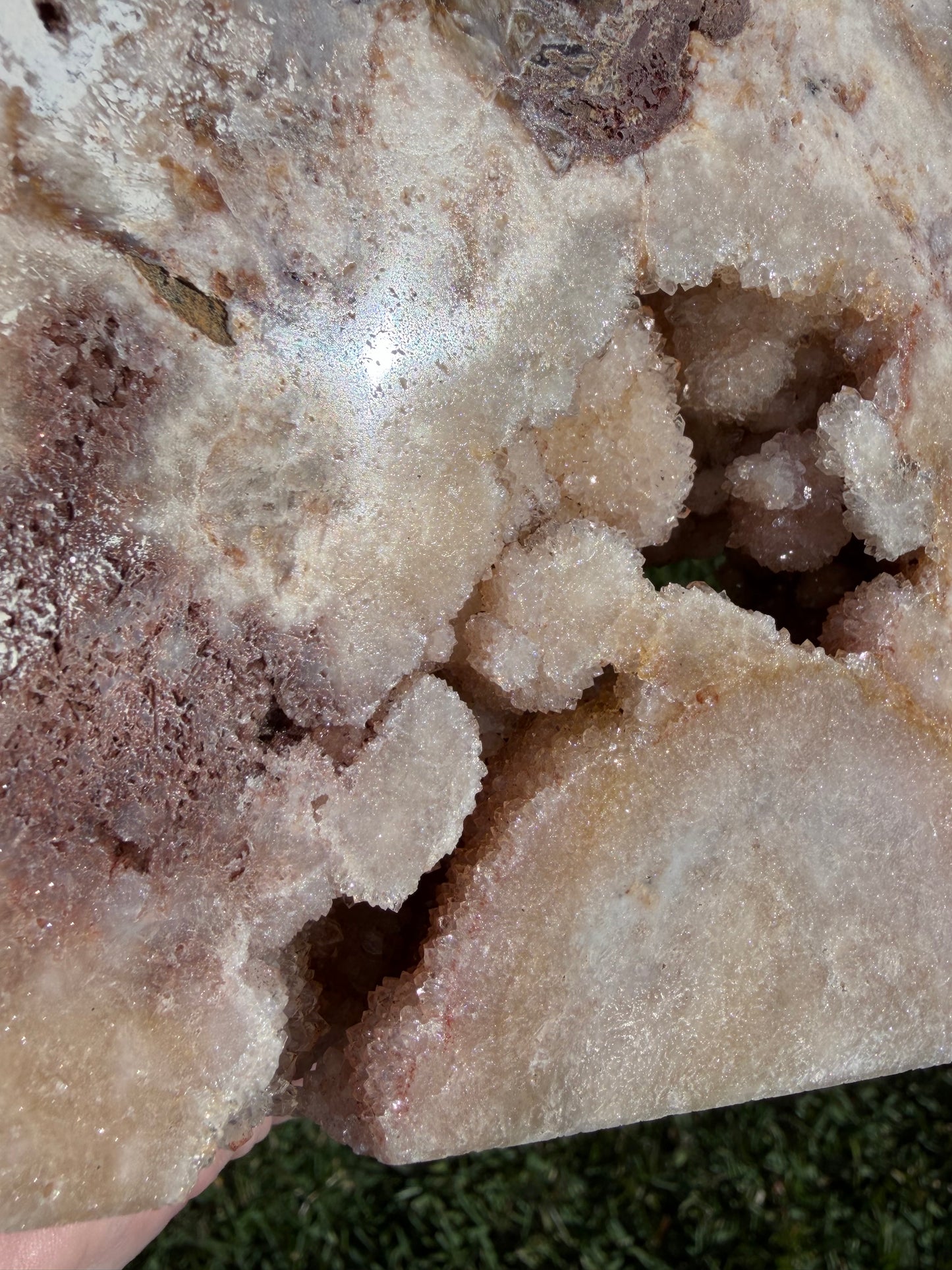 Pink Amethyst Druzy Freeform 1.8kg | Large Crystal Display Piece