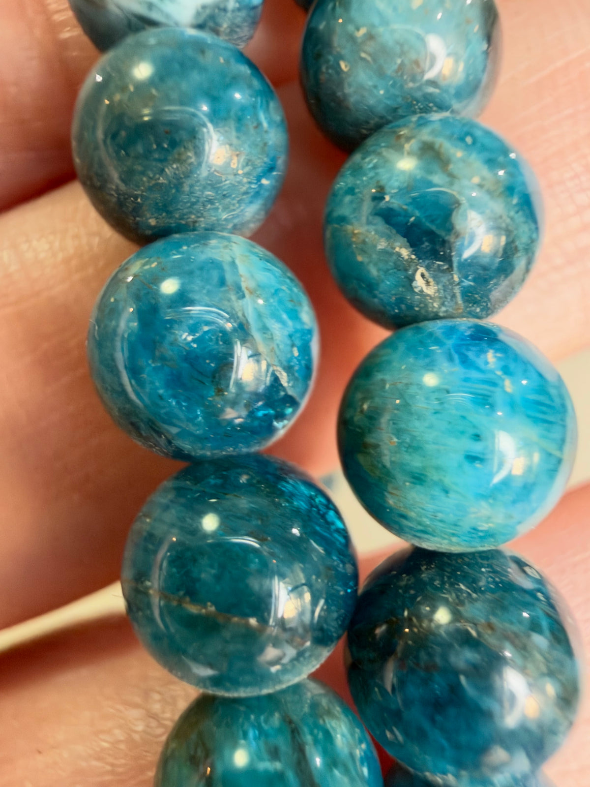 8mm Blue Apatite Bracelet