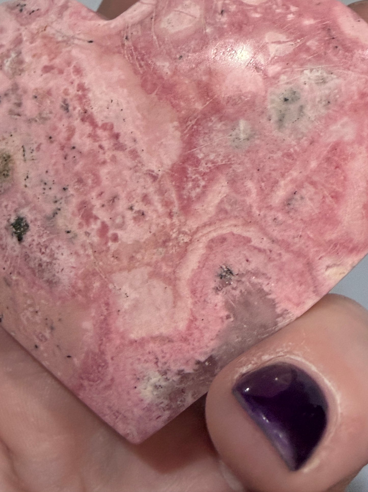 Pink Rhodonite Heart (Peru) A