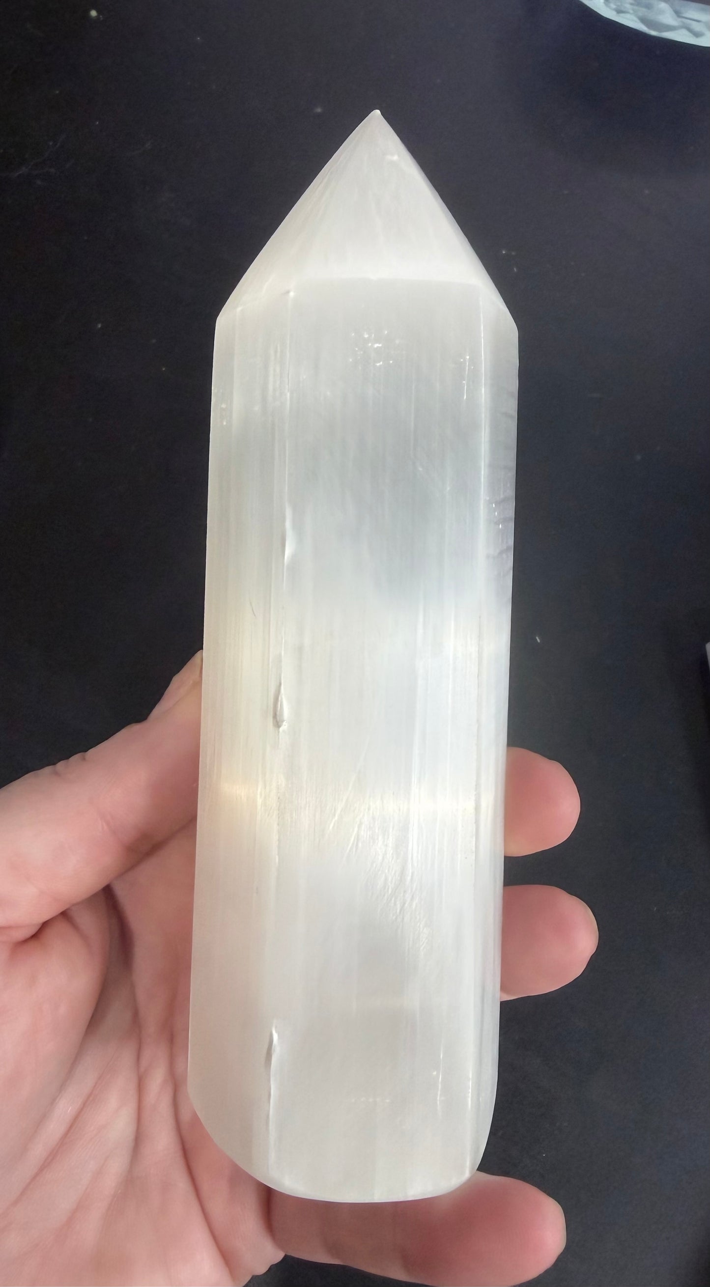 Selenite Crystal Tower with USB Light Base – 15.5cm | 500g