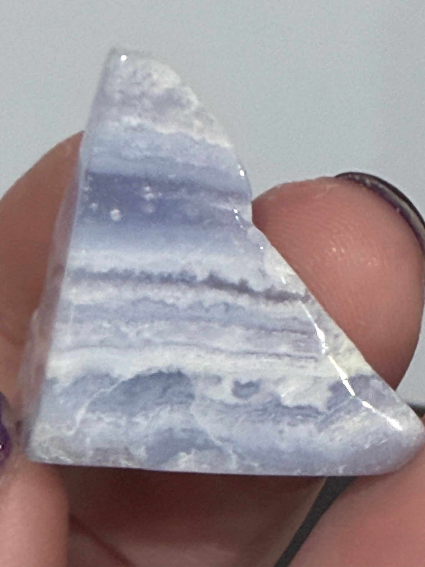 Blue Lace Agate Mini Freeform with Druzy F