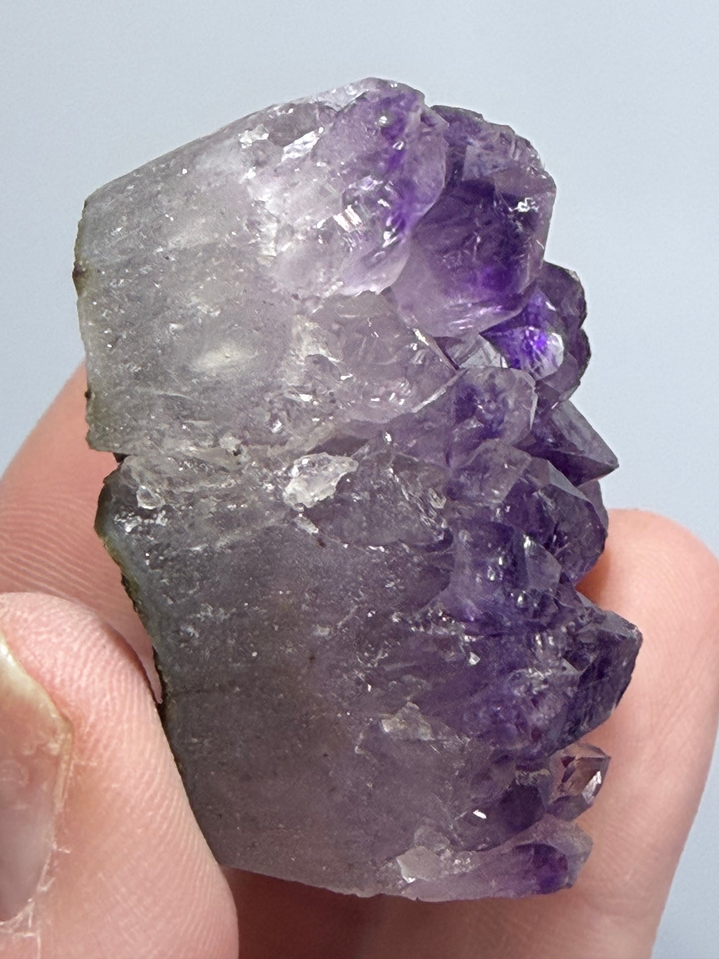 Amethyst Druzy Heart Cluster With Stand (A)