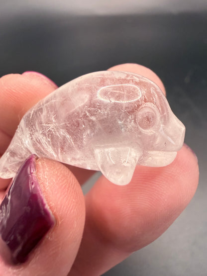 Crystal Whale Carvings
