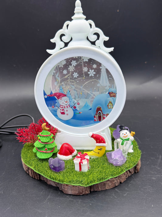 White Christmas Lamp – Snowman Winter Wonderland