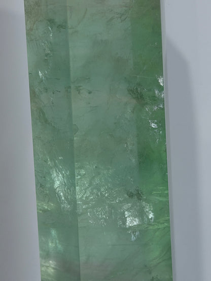 Watermelon Fluorite Tower with Light Base – 18cm | 485g