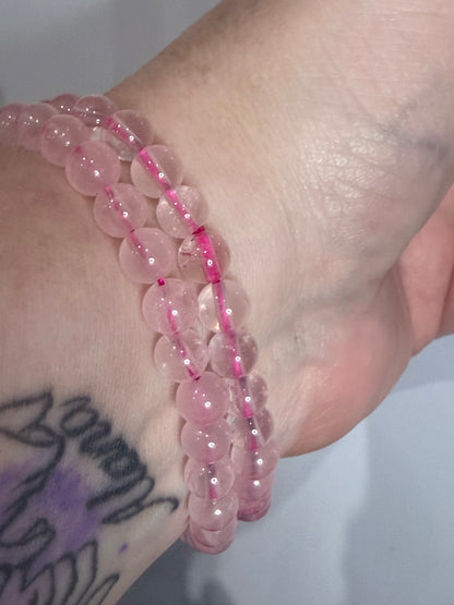 6mm Rose Quartz Bracelet – Love • Emotional Healing • Compassion