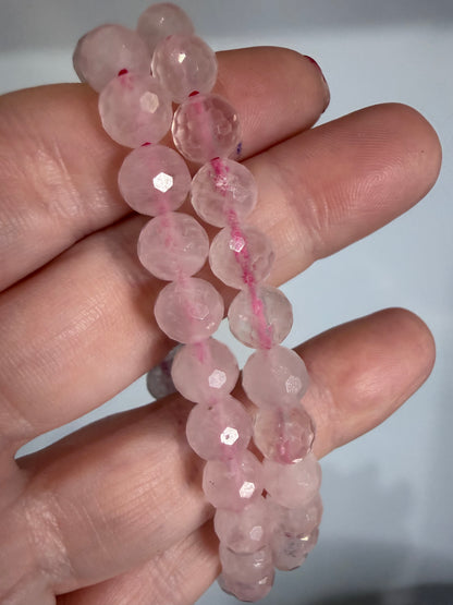 8mm Rose Quartz Faceted Bracelet

Love • Emotional Healing • Self-Love