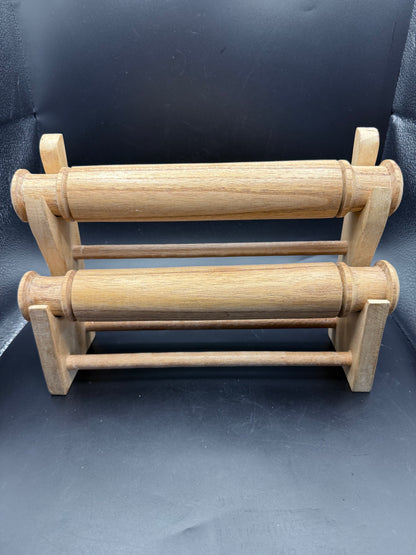 Natural Wooden Bracelet & Display Stand – 2 Tier