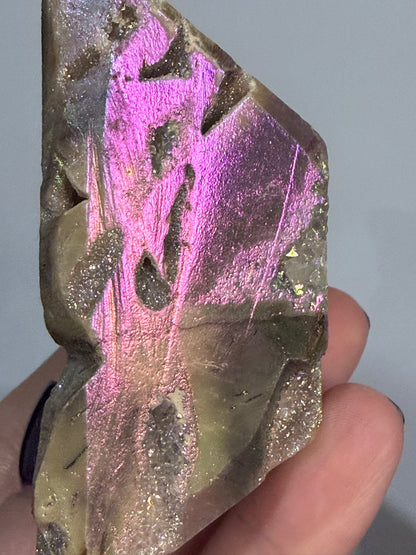 Aura Sphalerite Druzy Butterfly Carving F